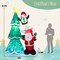 Costway 8.7FT Inflatable Christmas Tree with Santa Claus & Snowman & Penguin Blow-up Xmas Decoration w/Multicolor Disco Light